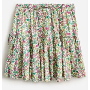 J. CREW LIBERTY OF LONDON Floral Tiered Mini Skirt, Sz M